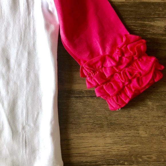 Girl’s Ruffled Pink & White Shirt size 6 - Picture 5 of 8